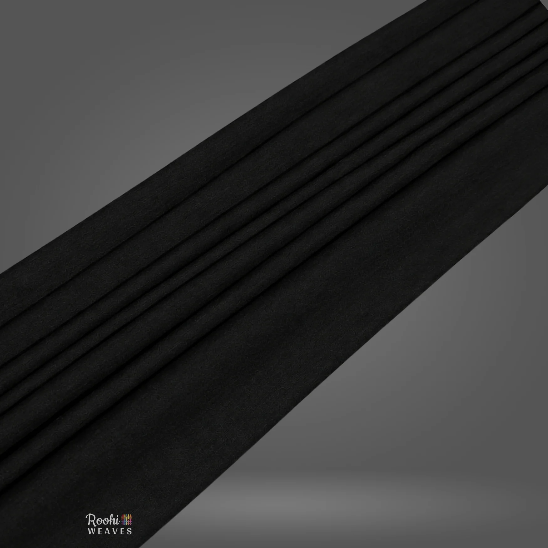 Black Dupion Fabric - Image 4