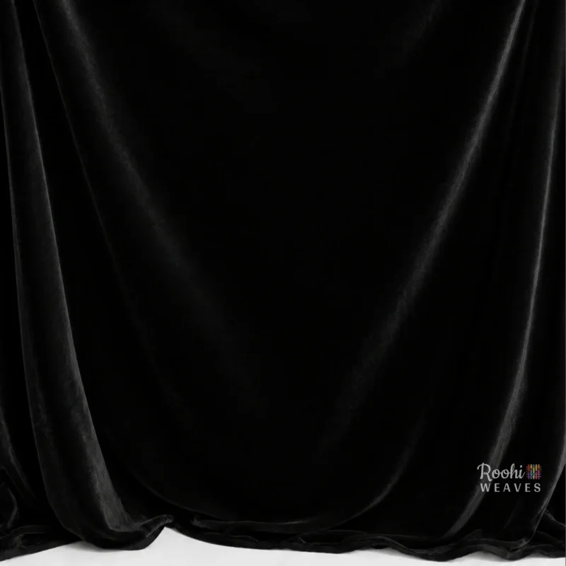 ''Black Premium Velvet Fabric''>