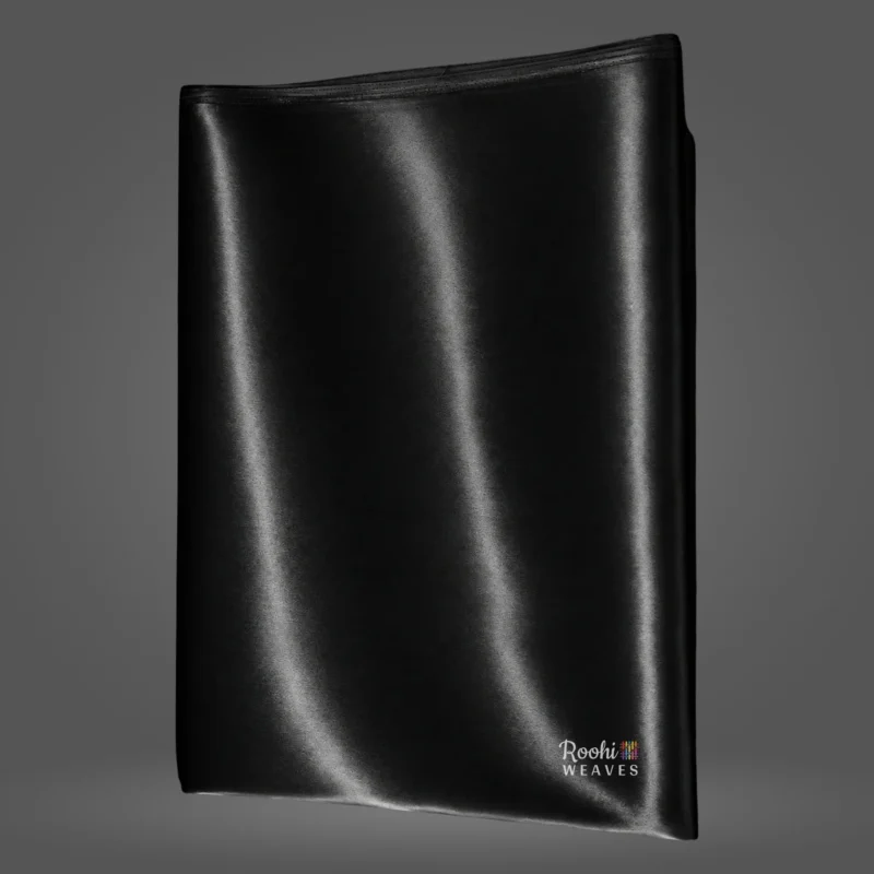 ''Black Ultra Satin 8 Kg Fabric''>