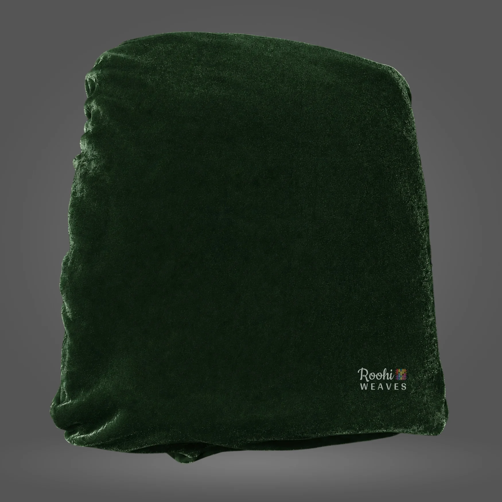 Bottle Green Premium Velvet 9000 Fabric - Image 2