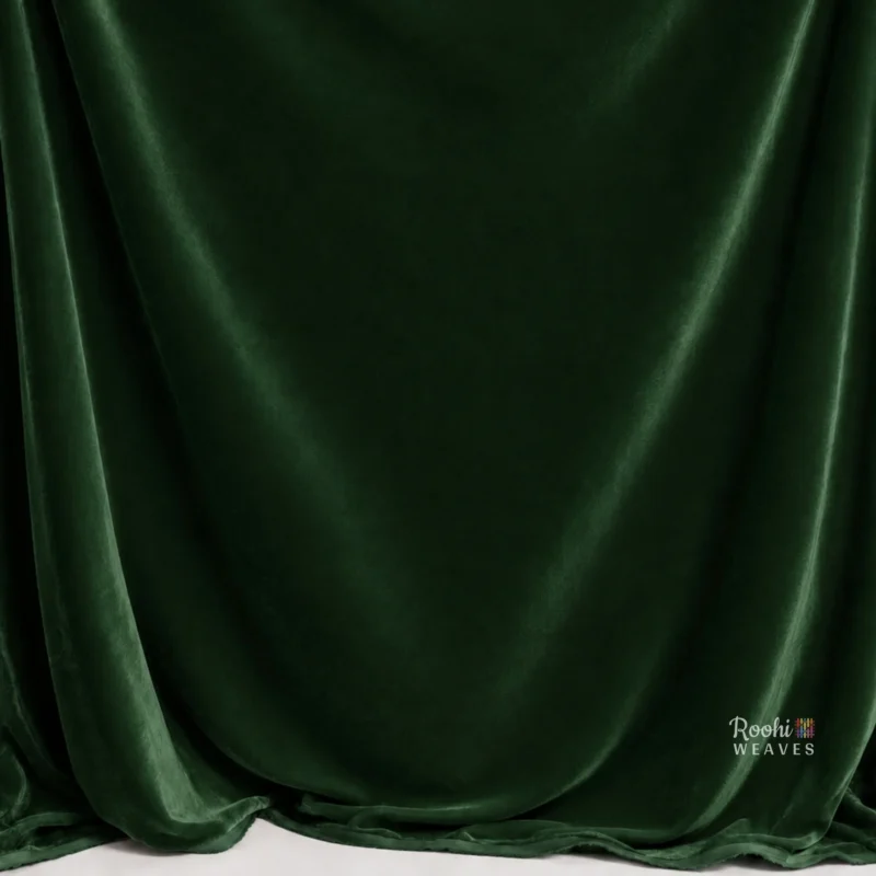 ''Bottle Green Premium Velvet Fabric''>