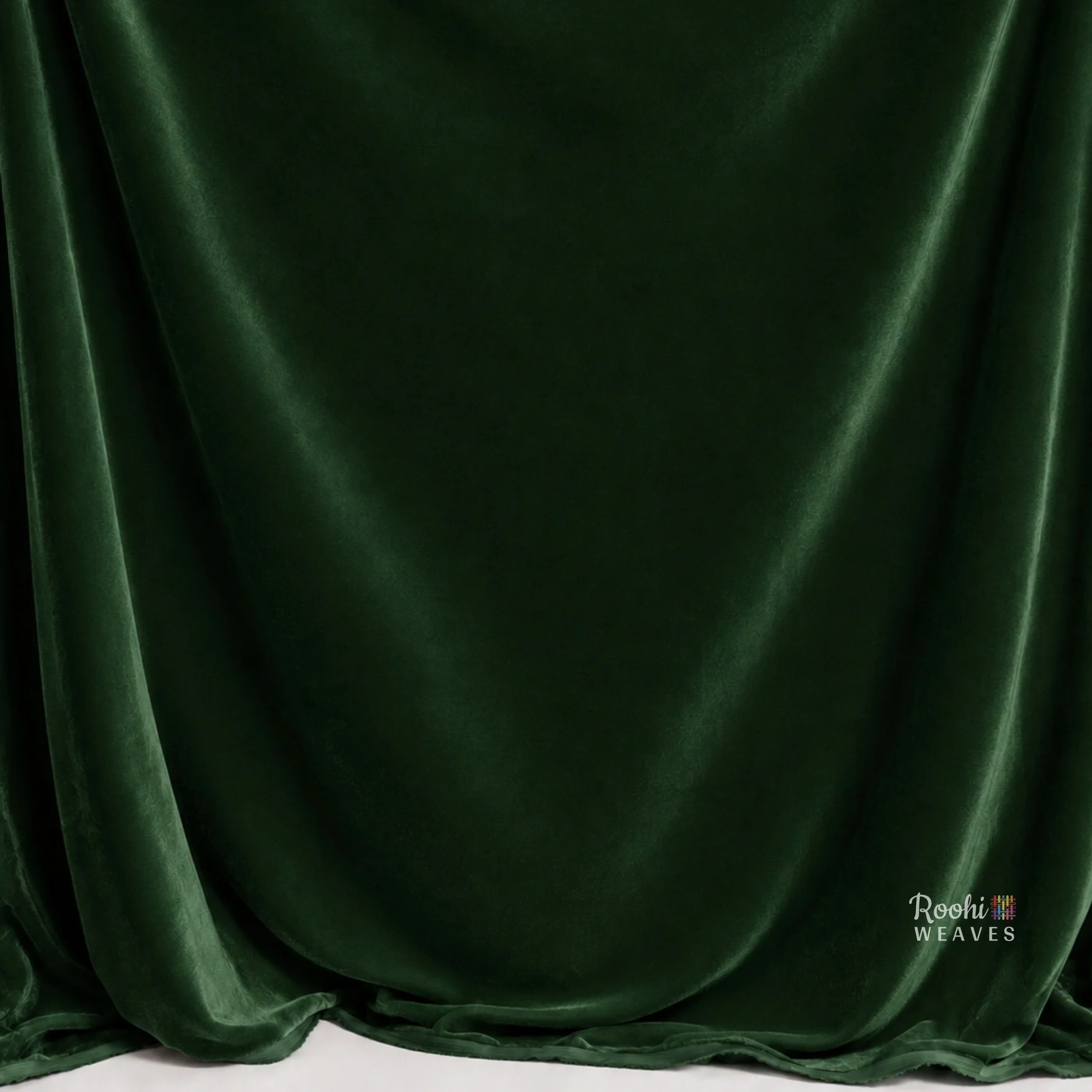 ''Bottle Green Premium Velvet Fabric''>