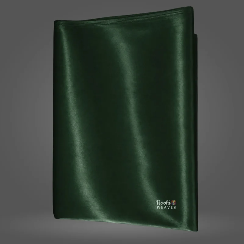 ''Bottle Green Ultra Satin 8 Kg Fabric''>