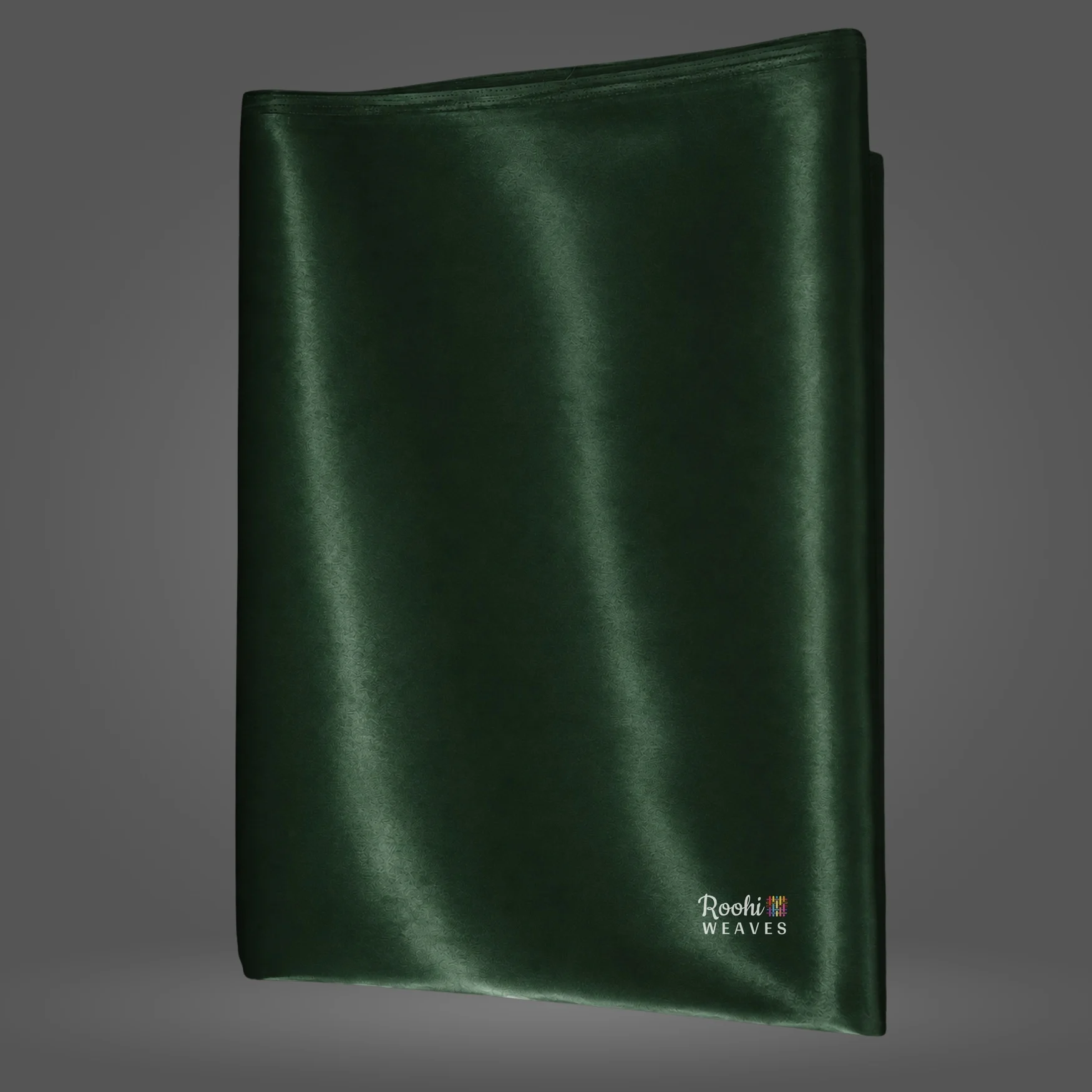 ''Bottle Green Ultra Satin 8 Kg Fabric''>