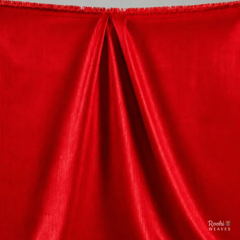 ''Cherry Red Dupion Fabric''>