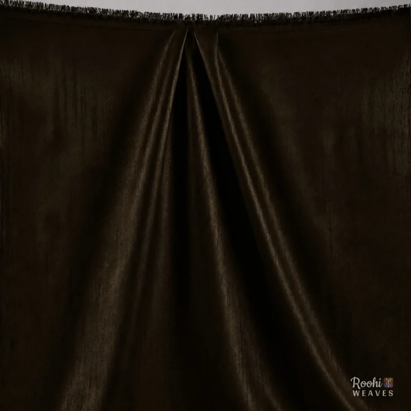 ''Dark Brown Dupion Fabric''>