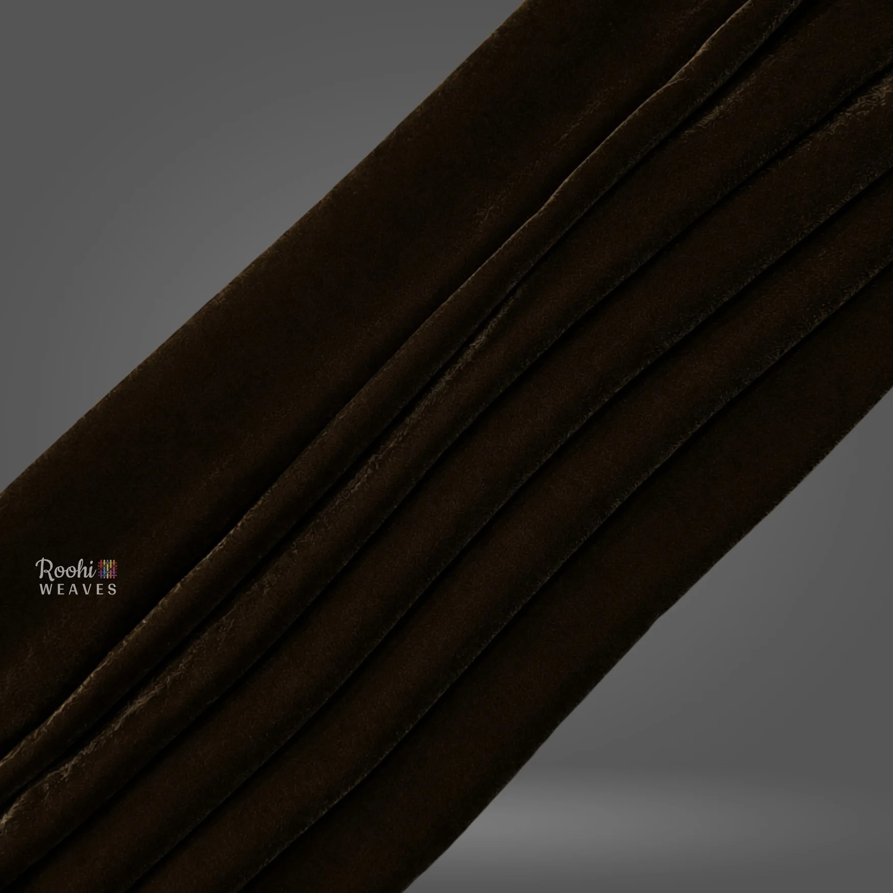 ''Dark Brown Velvet Fabric''>
