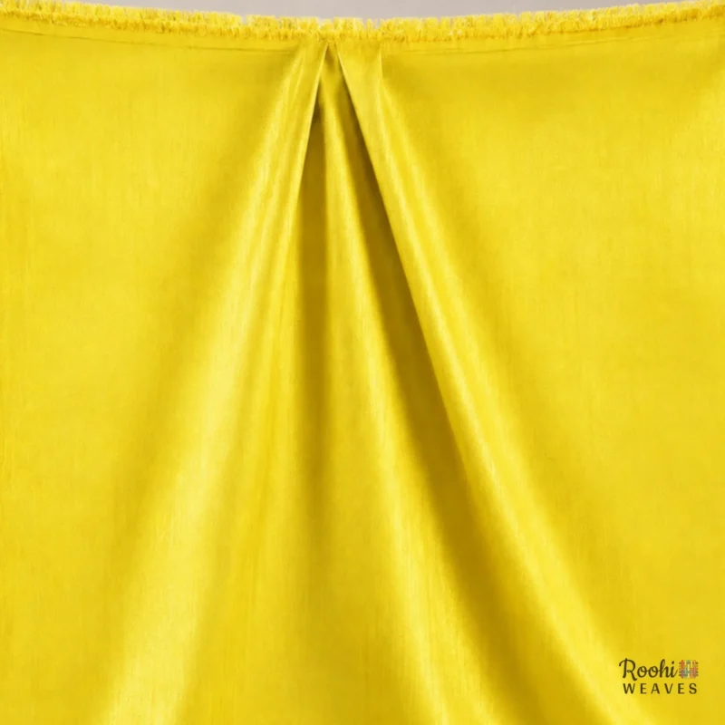 ''Lemon Yellow Dupion Fabric''>