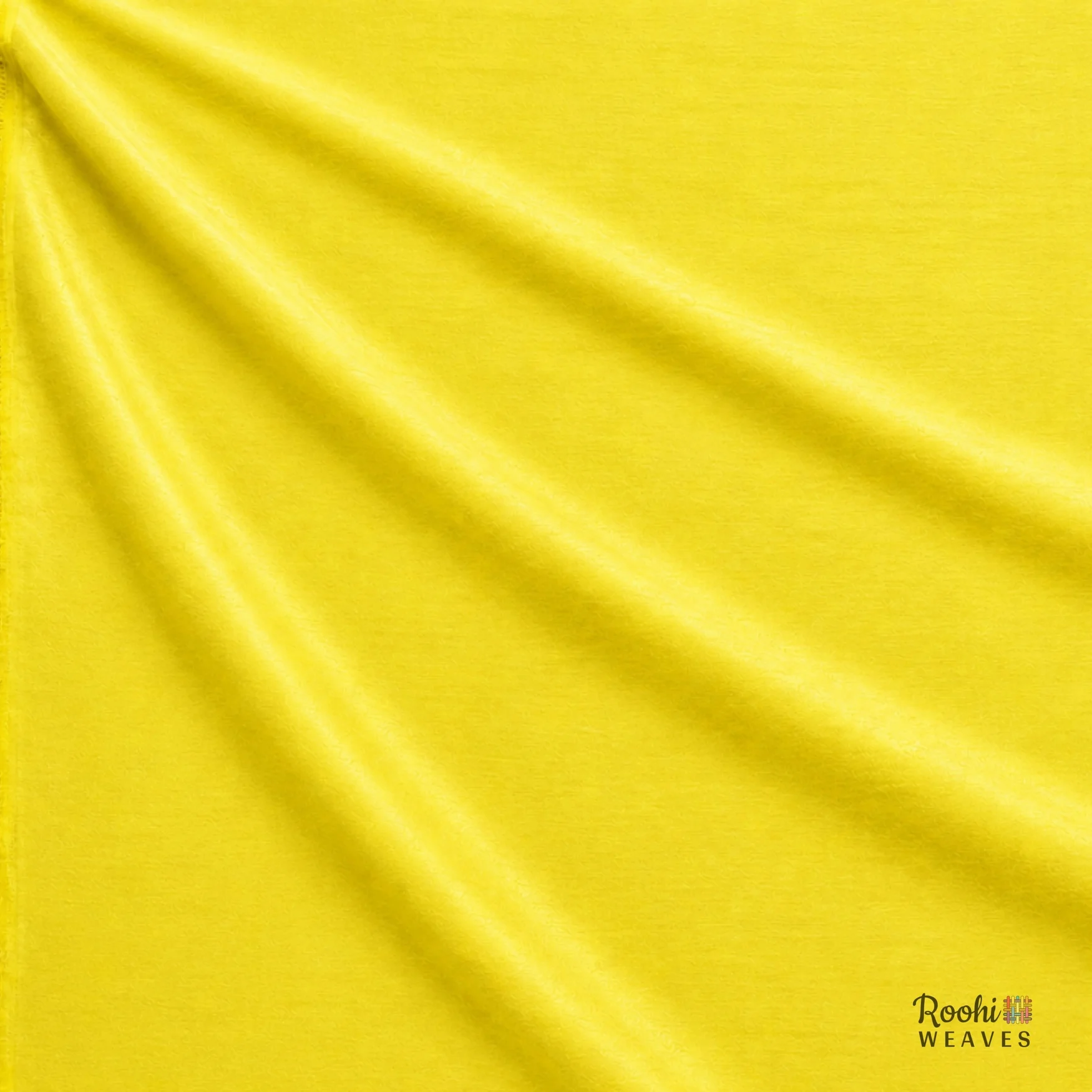 Lemon Yellow Dupion Fabric - Image 4