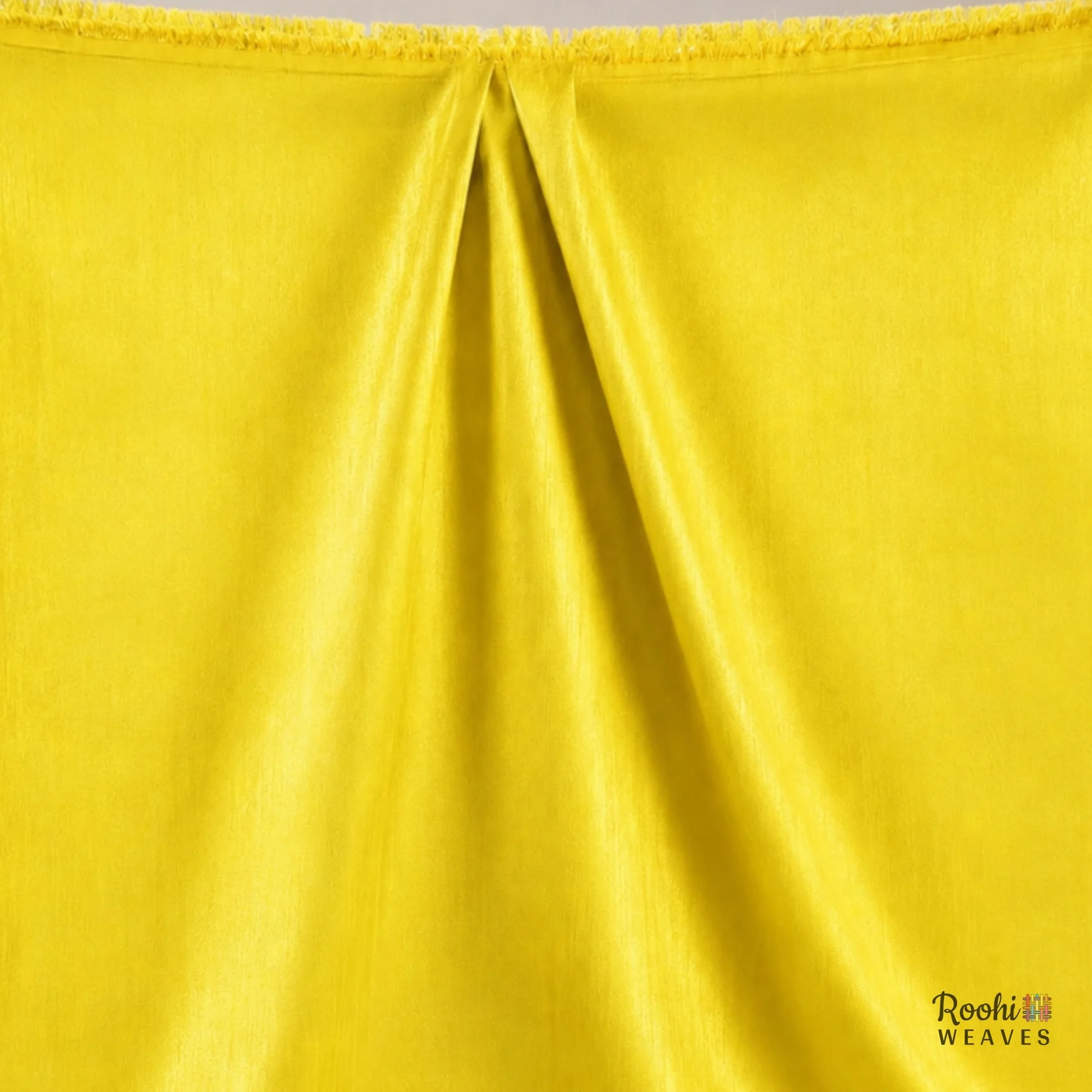 ''Lemon Yellow Dupion Fabric''>