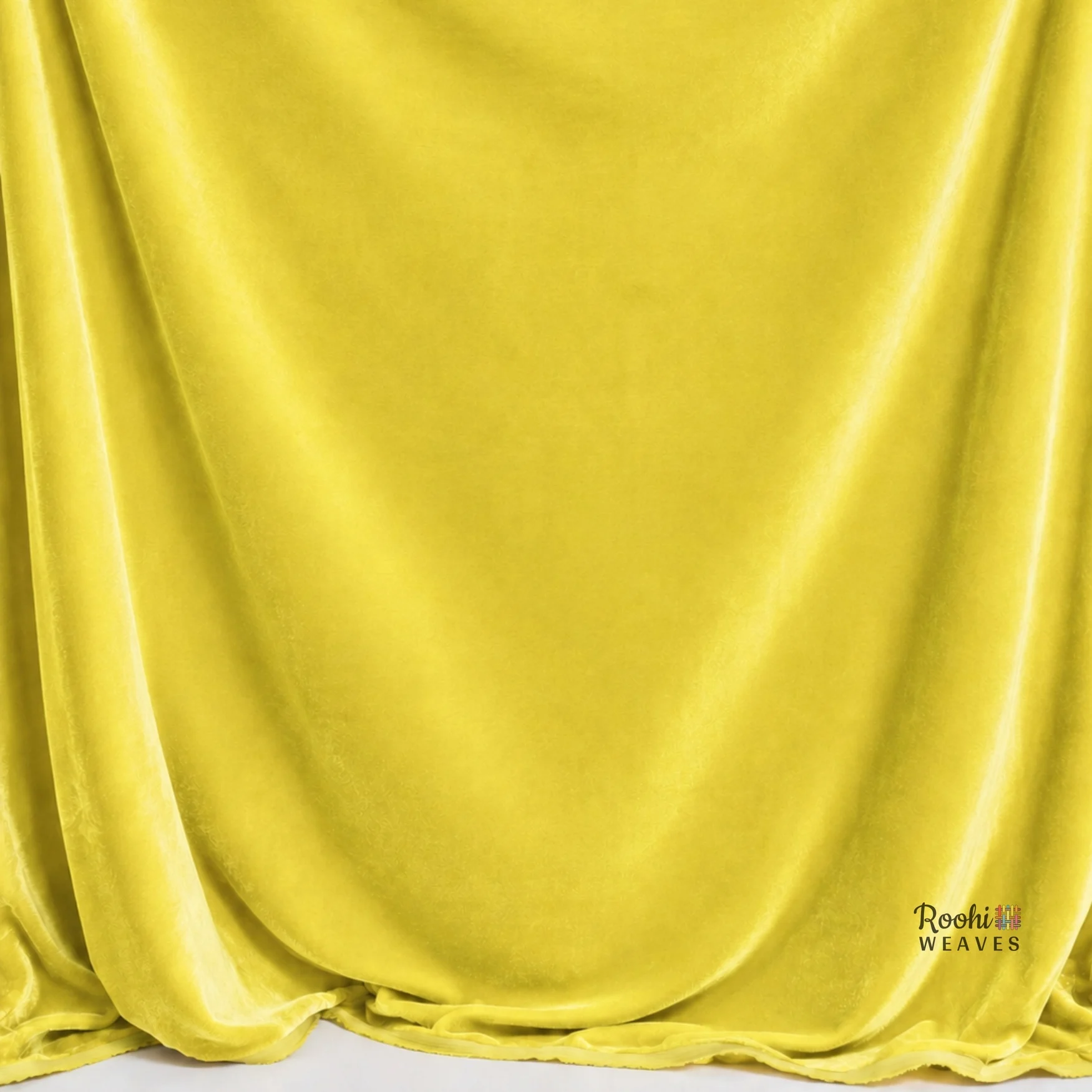 ''Lemon Yellow Premium Velvet Fabric''>