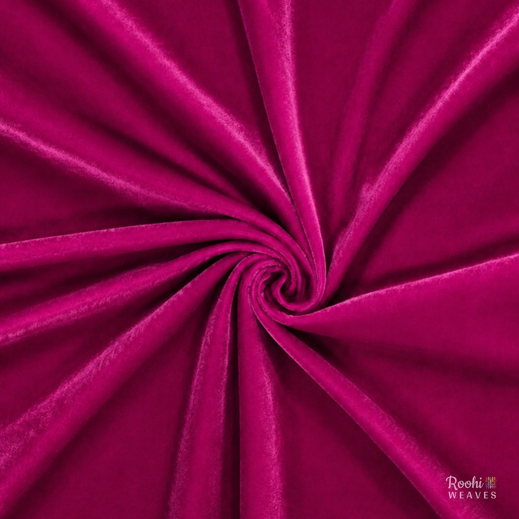 ''Magenta Velvet Fabric - Roohi Weaves''>