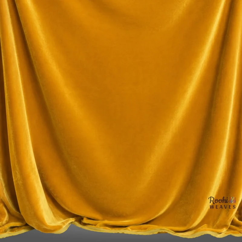 ''Mango Yellow Premium Velvet Fabric''>
