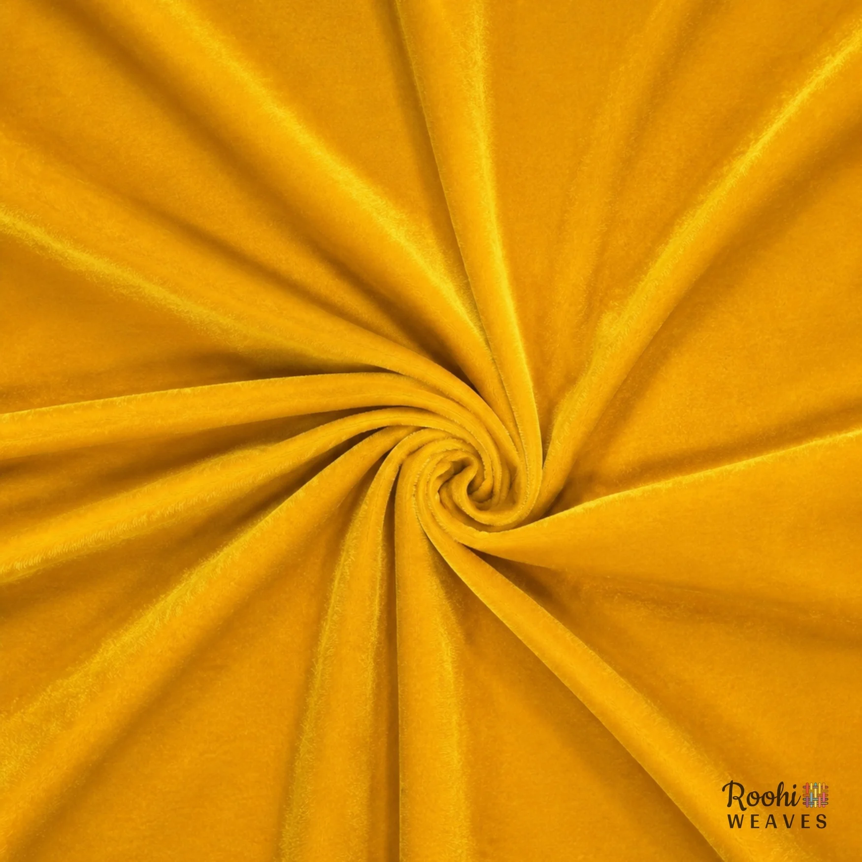 Mango Yellow Premium Velvet 9000 Fabric - Image 3