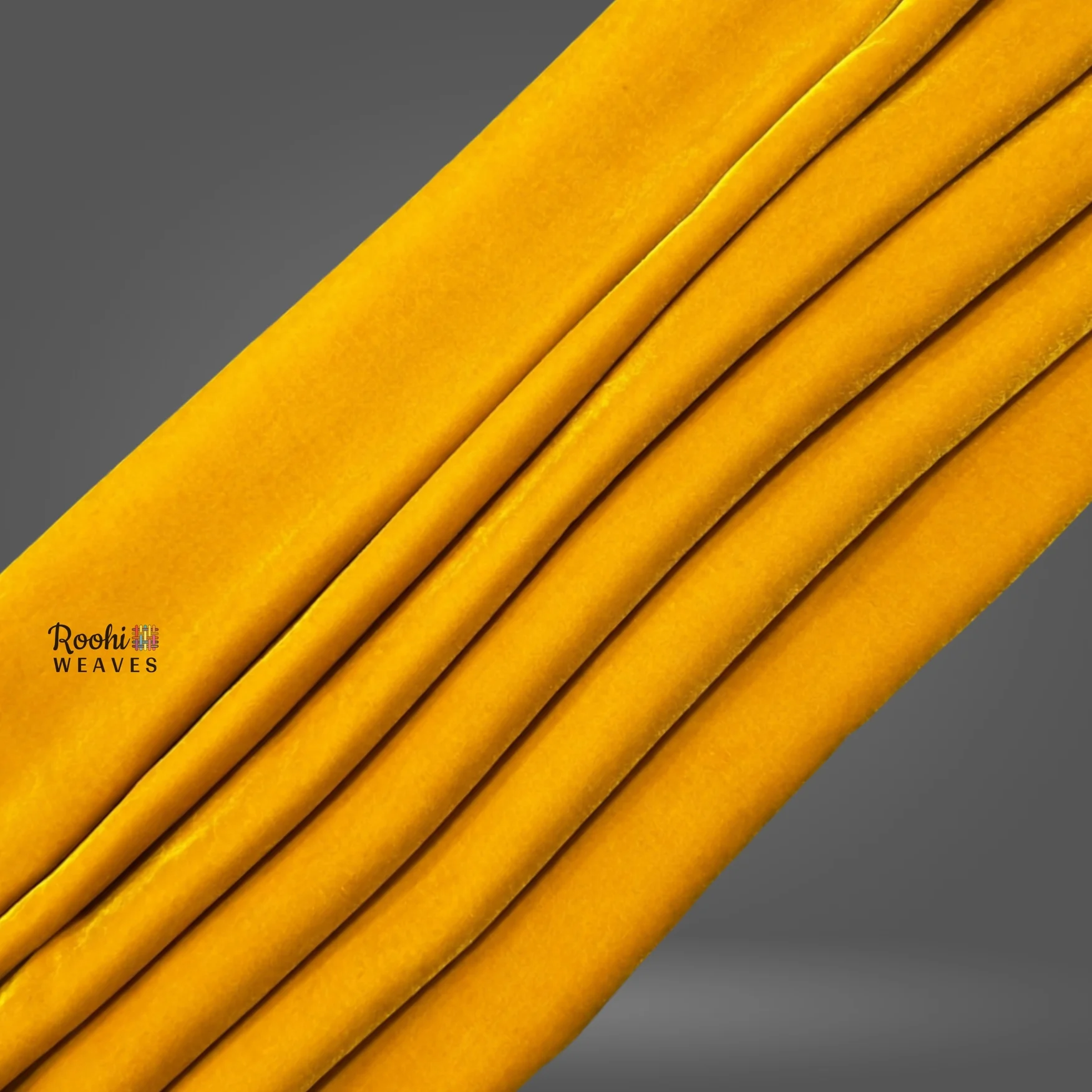 Mango Yellow Premium Velvet 9000 Fabric - Image 4
