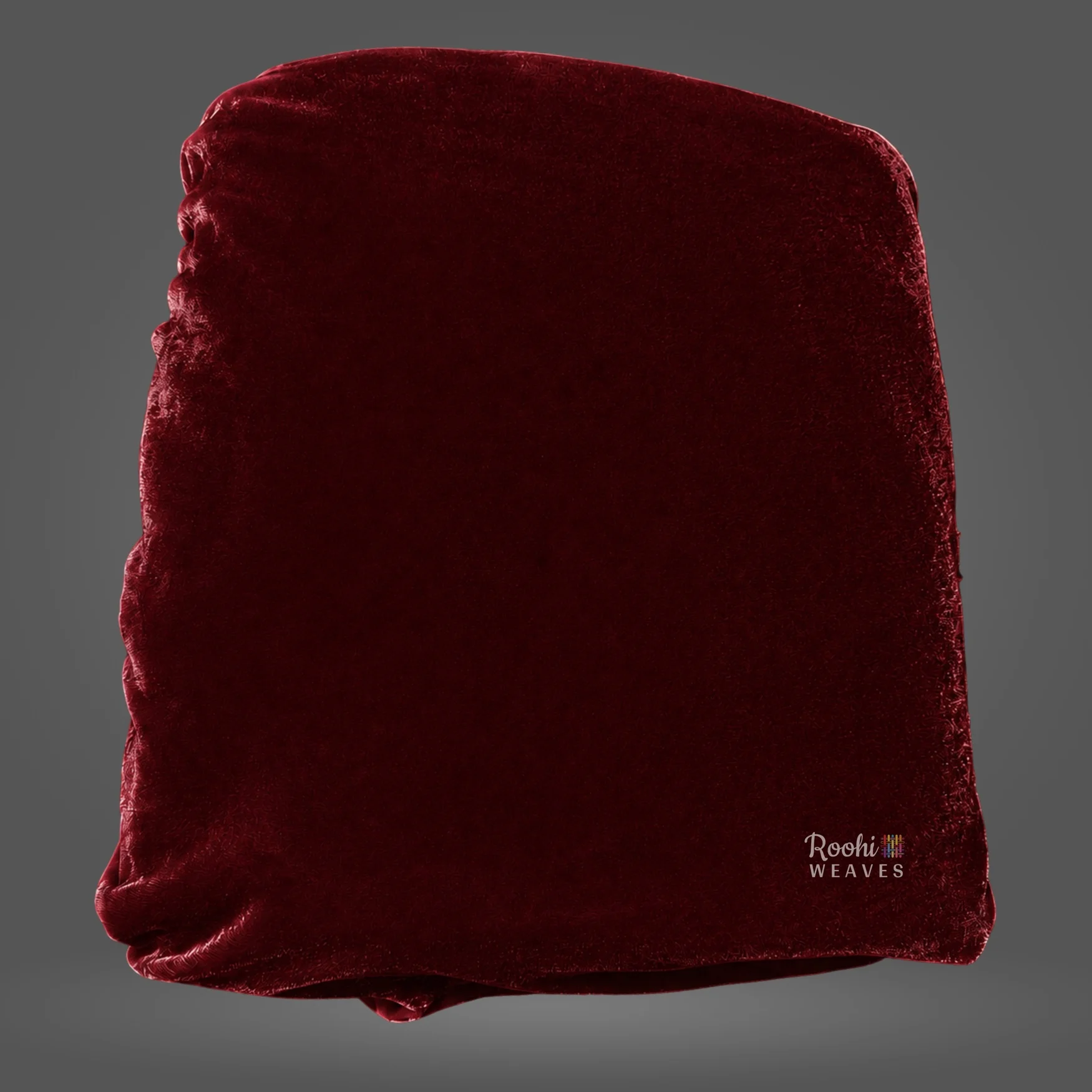 Maroon Premium Velvet 9000 Fabric - Image 2