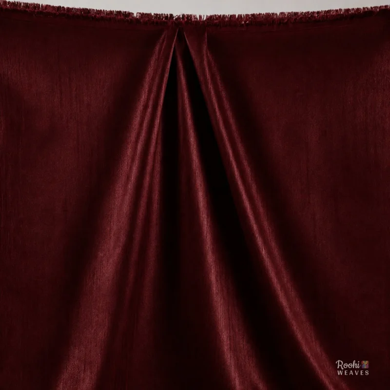 ''Maroon Dupion Fabric''>