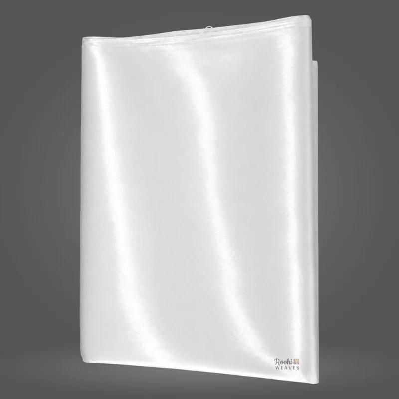 ''Milky White Ultra Satin 8 Kg Fabric''>