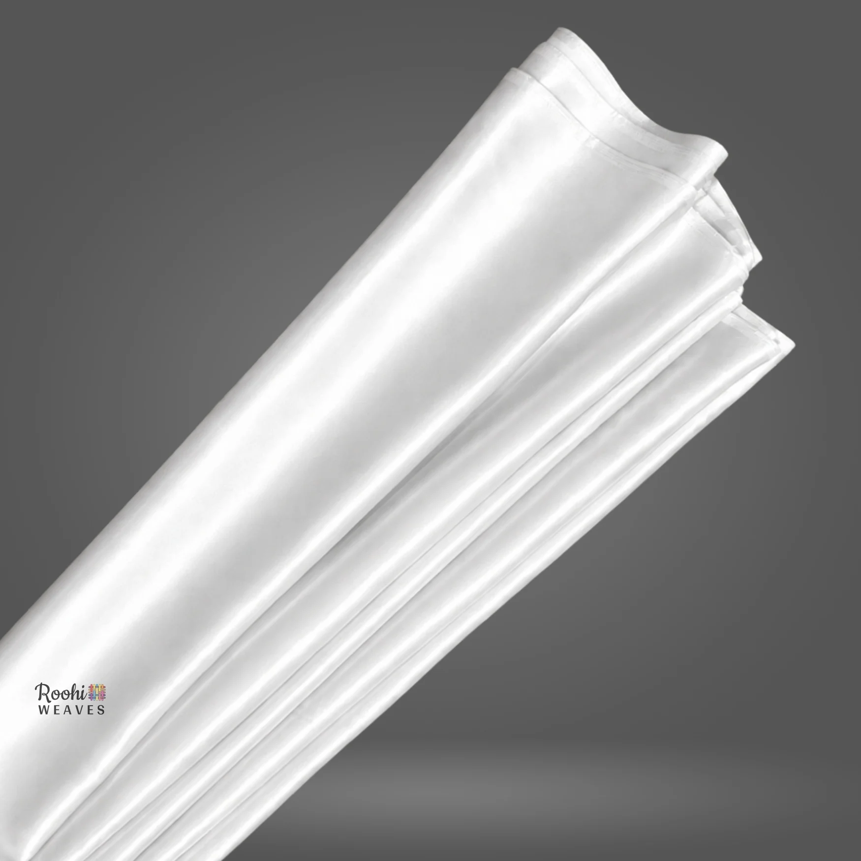 ''Milky White Ultra Satin 8 Kg Fabric - Roohi Weaves''>