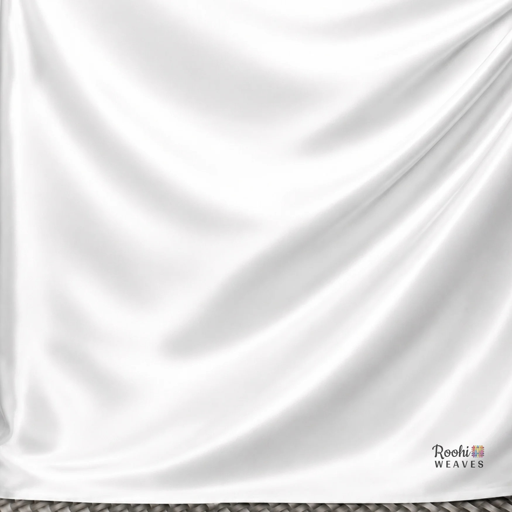 ''Milky White Ultra Satin Fabric''>