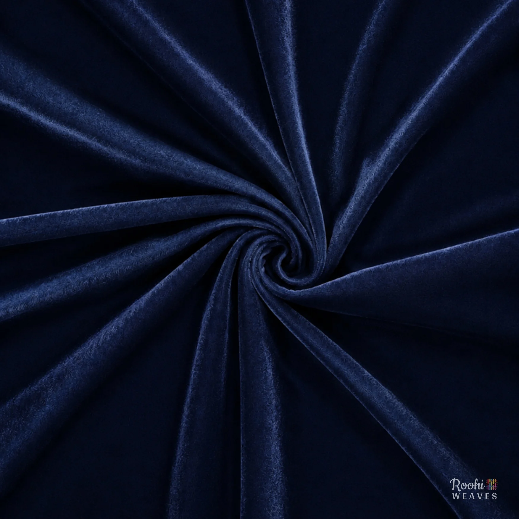 Navy Blue Premium Velvet 9000 Fabric - Image 3
