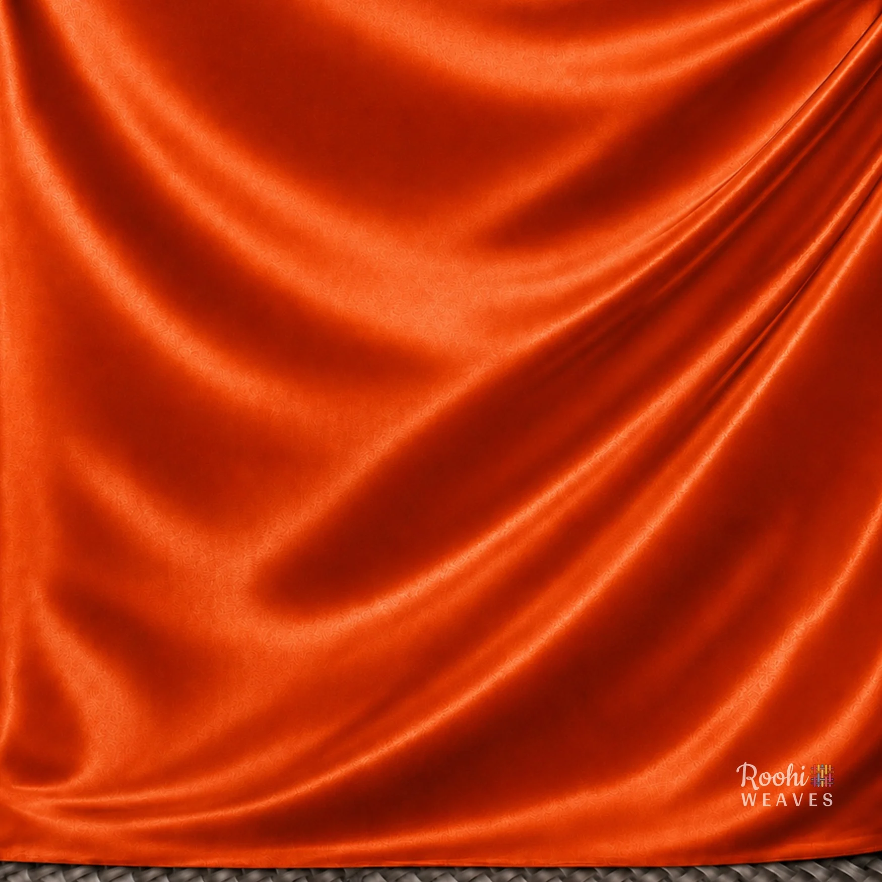 ''Orange Ultra Satin Fabric''>