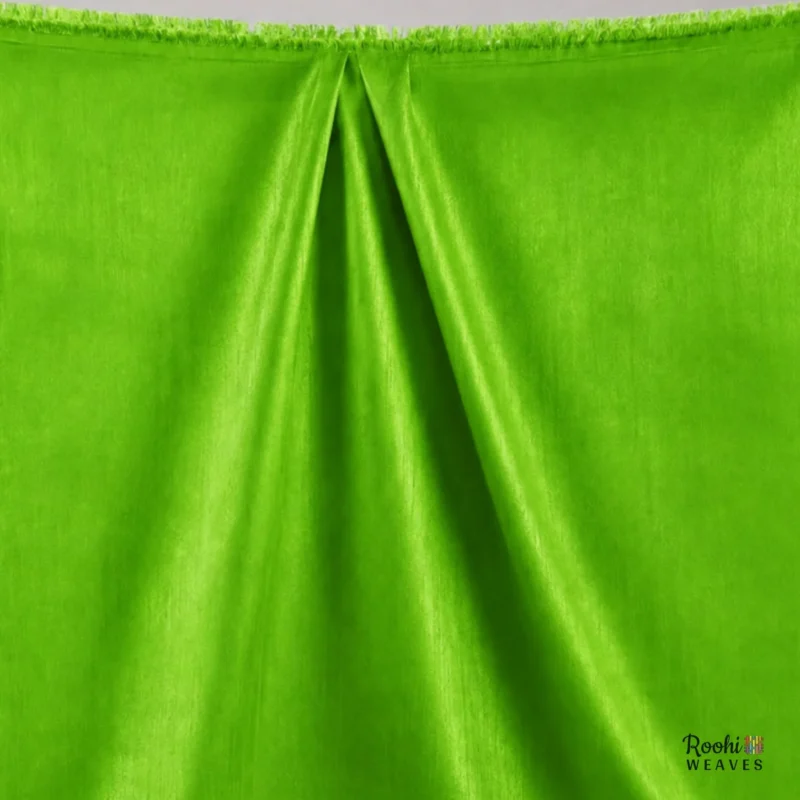 ''Parrot Green Dupion Fabric''>