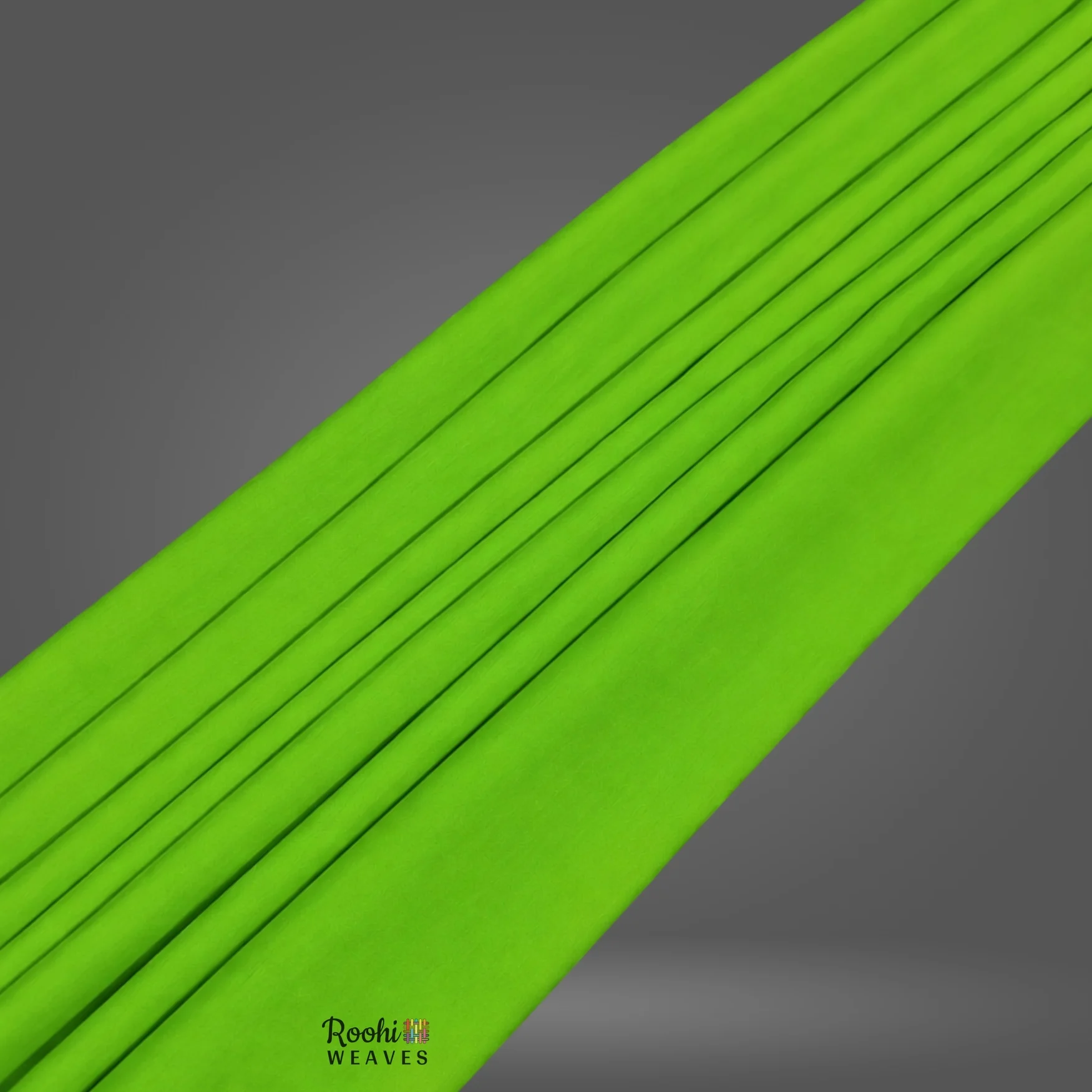 Parrot Green Dupion Fabric - Image 3
