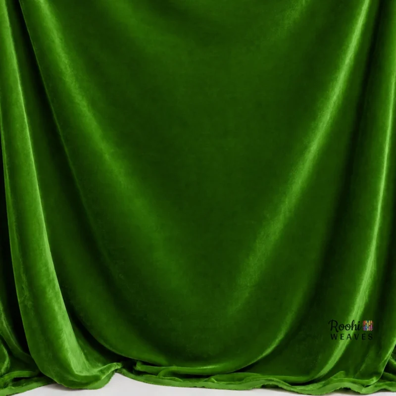 ''Parrot Green Premium Velvet Fabric''>