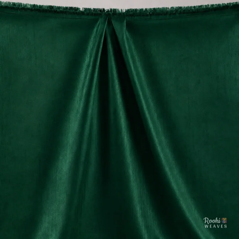 ''Peacock Green Dupion Fabric''>