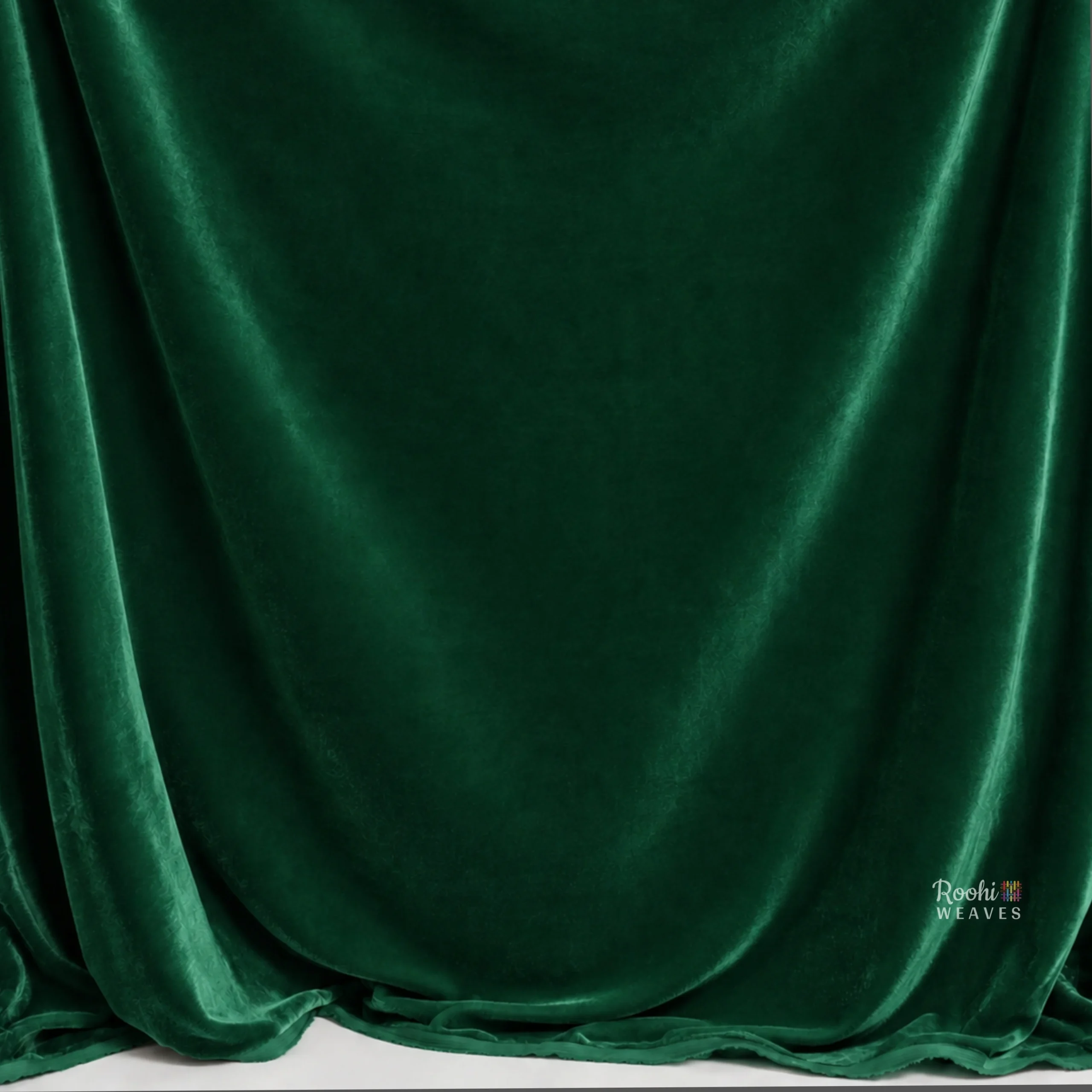 ''Peacock Green Premium Velvet Fabric''>