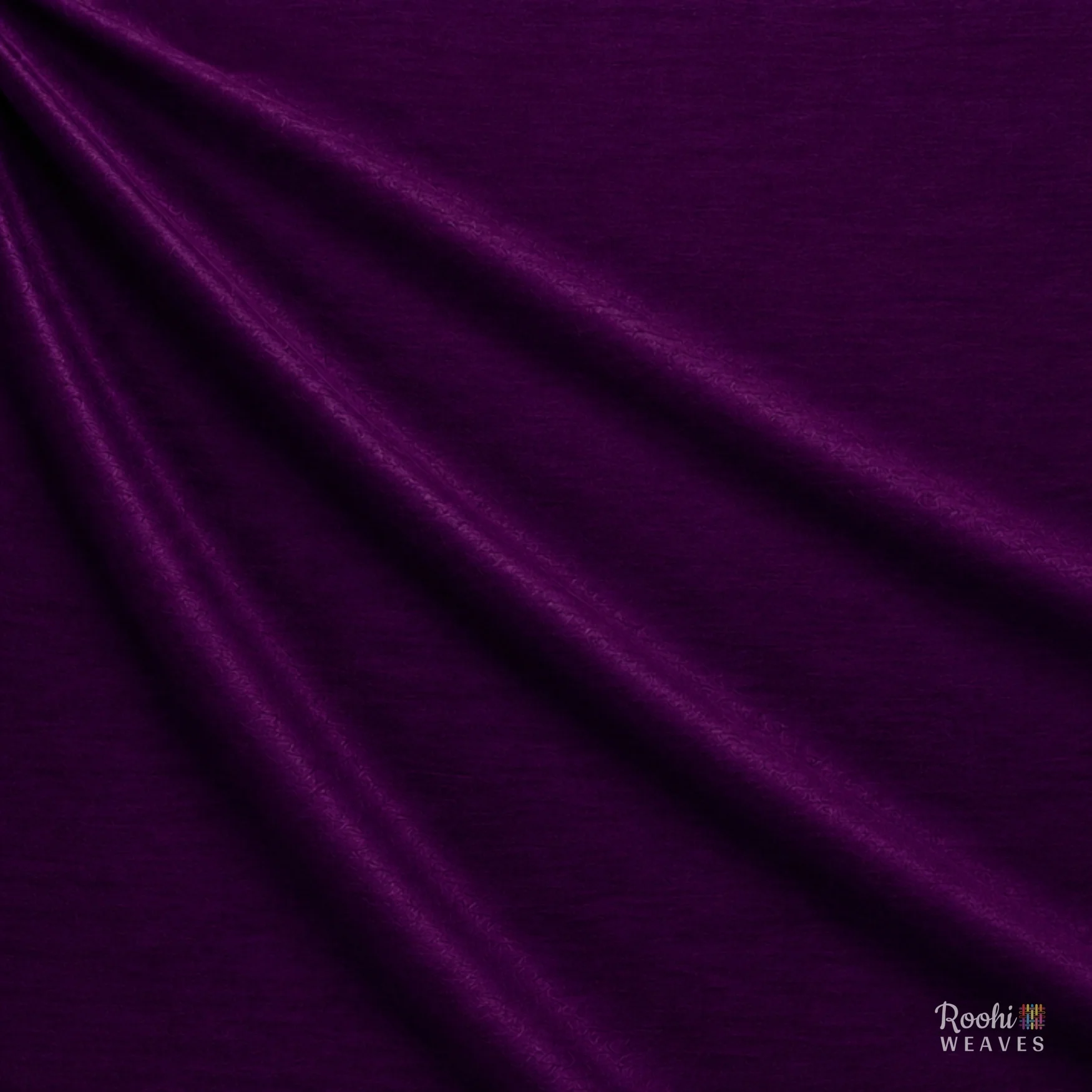 ''Purple Dupion Fabric - Roohi Weaves''>