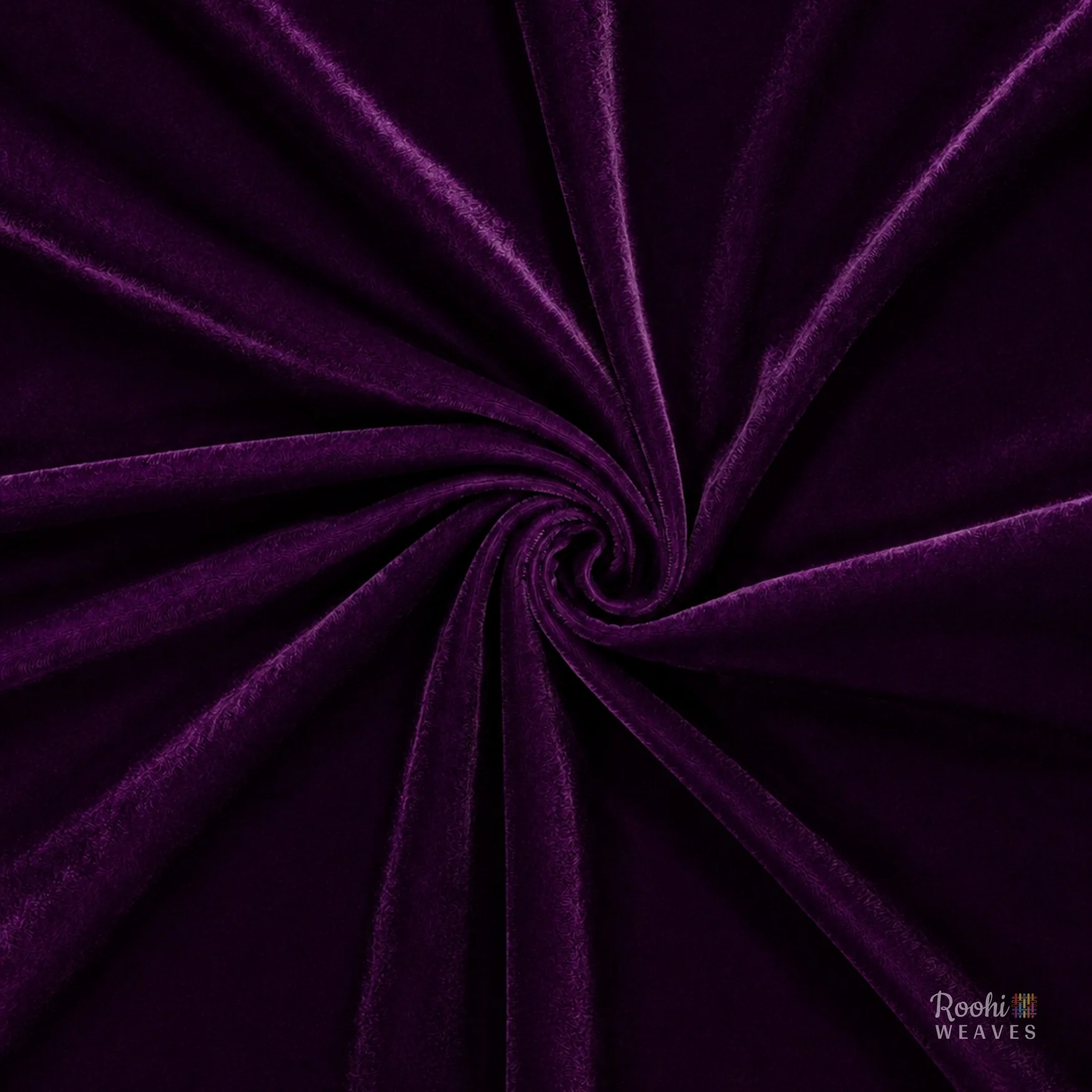 ''Purple Velvet Fabric - Roohi Weaves''>