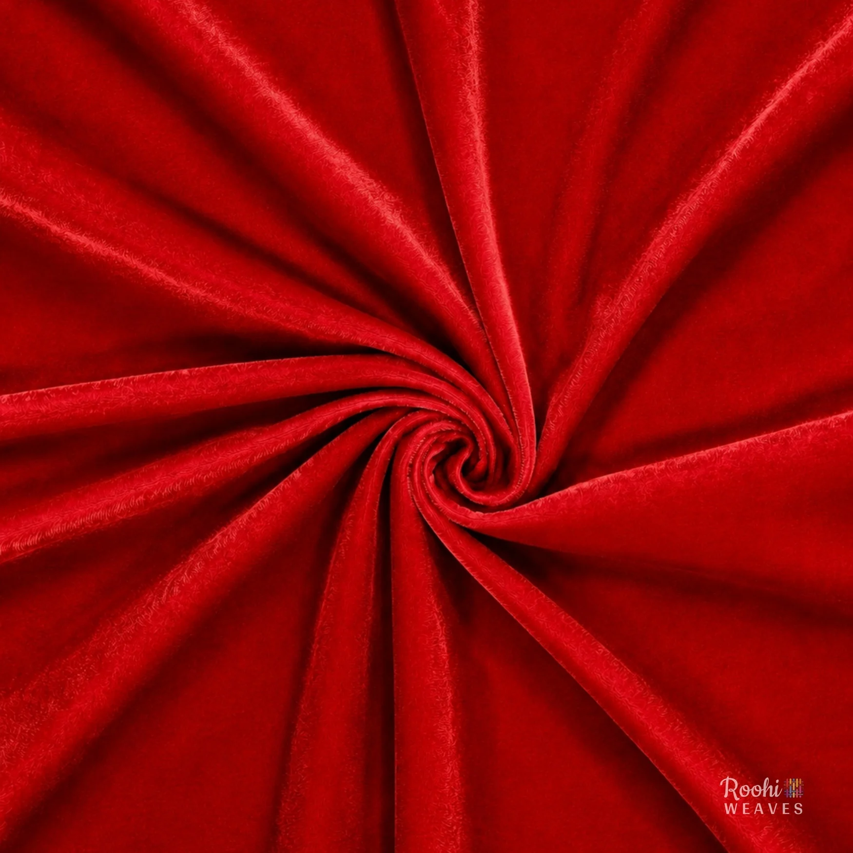 ''Red Velvet Fabric - Roohi Weaves''>