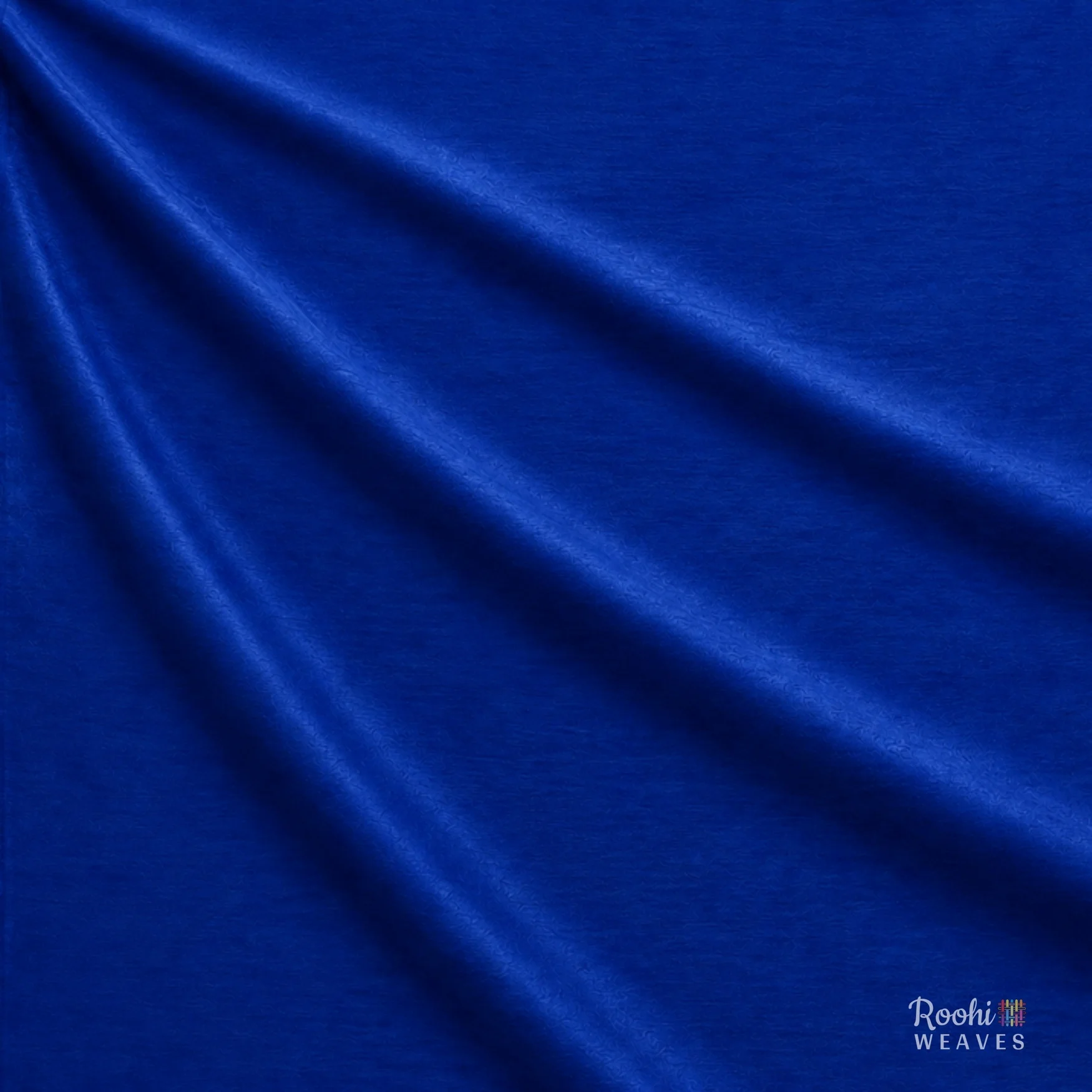 Royal Blue Dupion Fabric - Image 4
