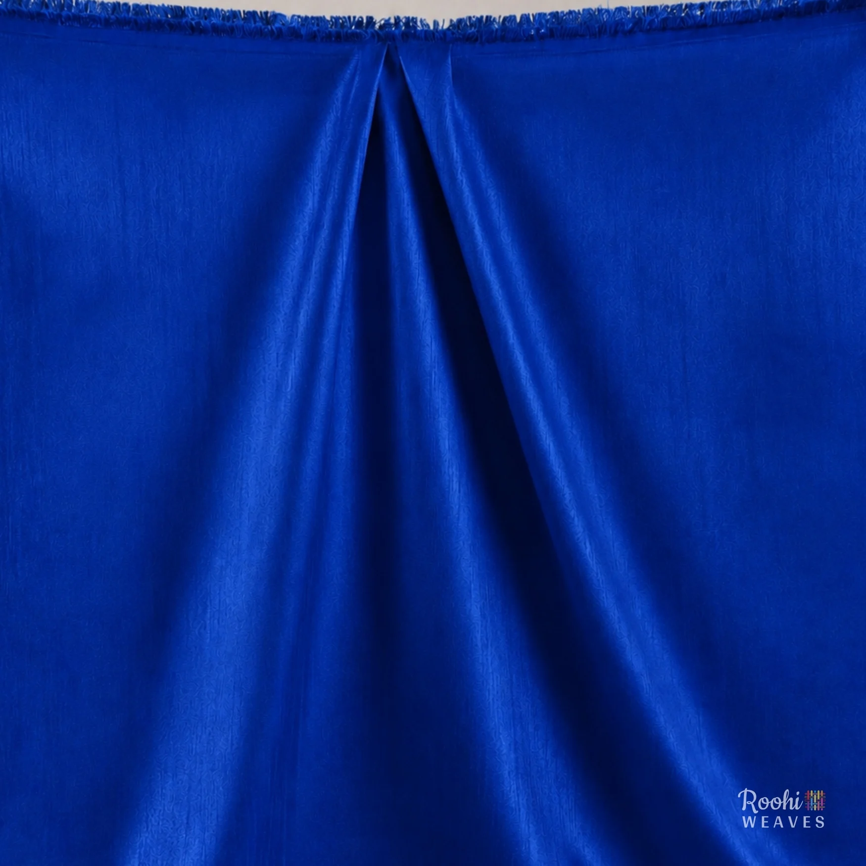 ''Royal Blue Dupion Fabric''>
