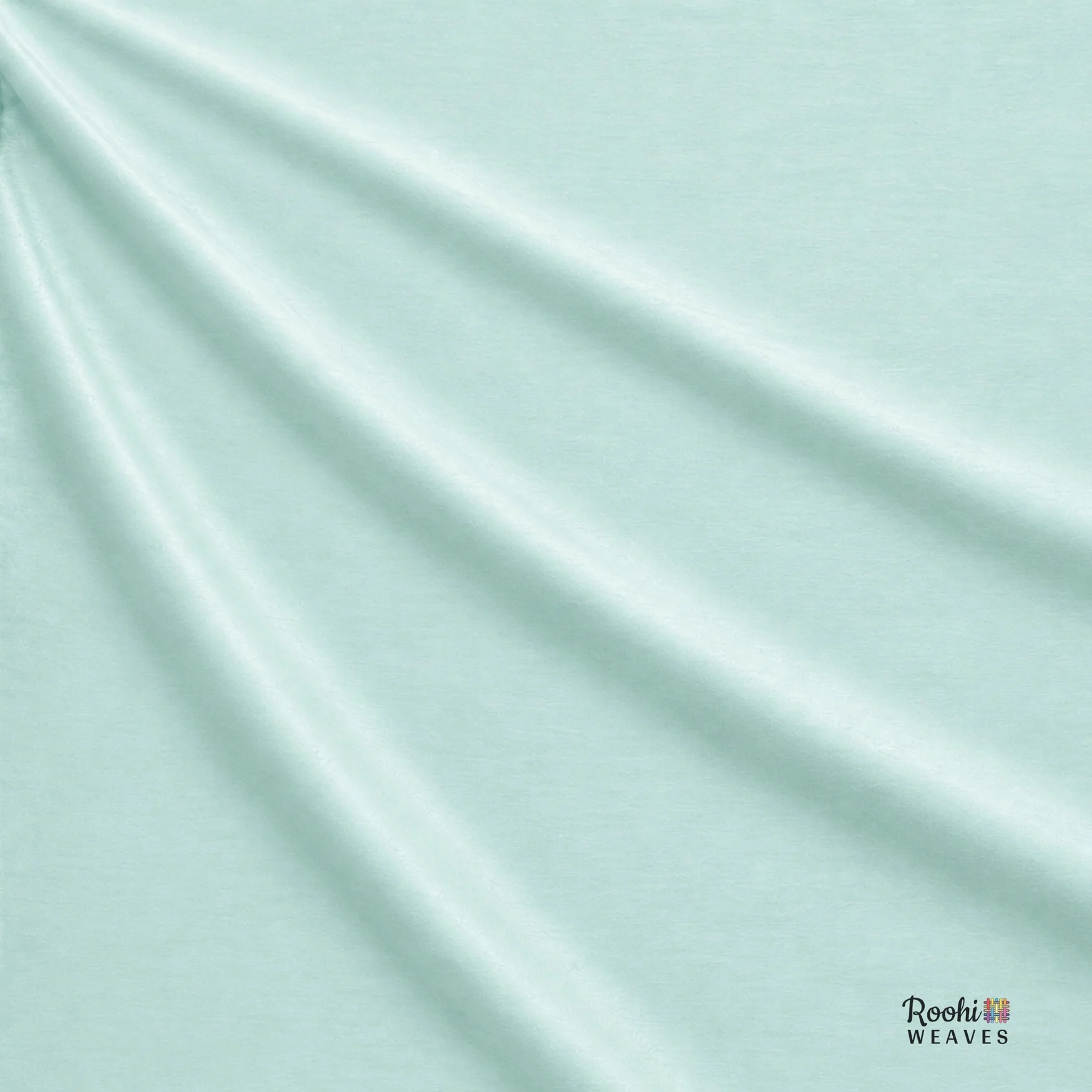 Sea Blue Dupion Fabric - Image 4