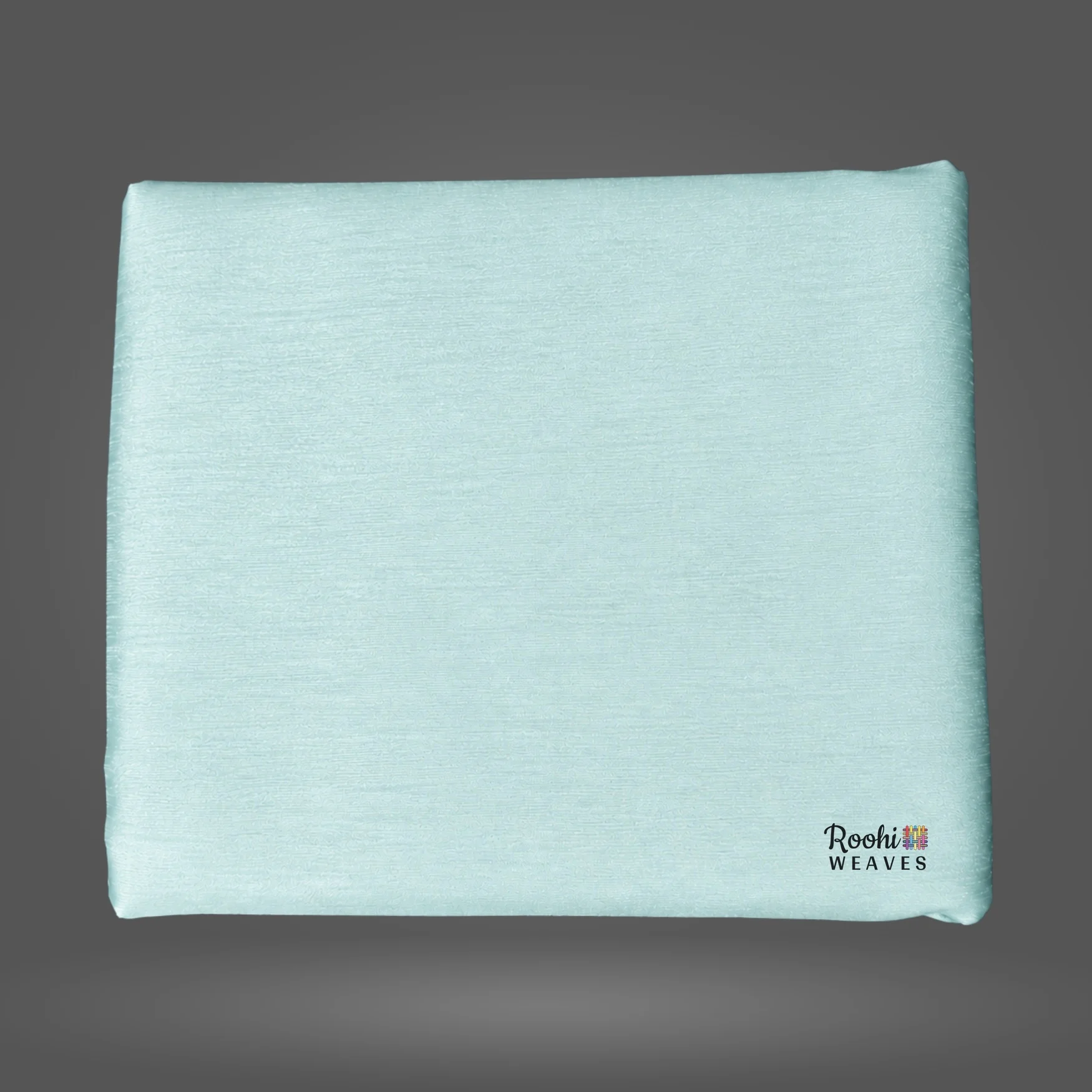 Sea Blue Dupion Fabric - Image 2