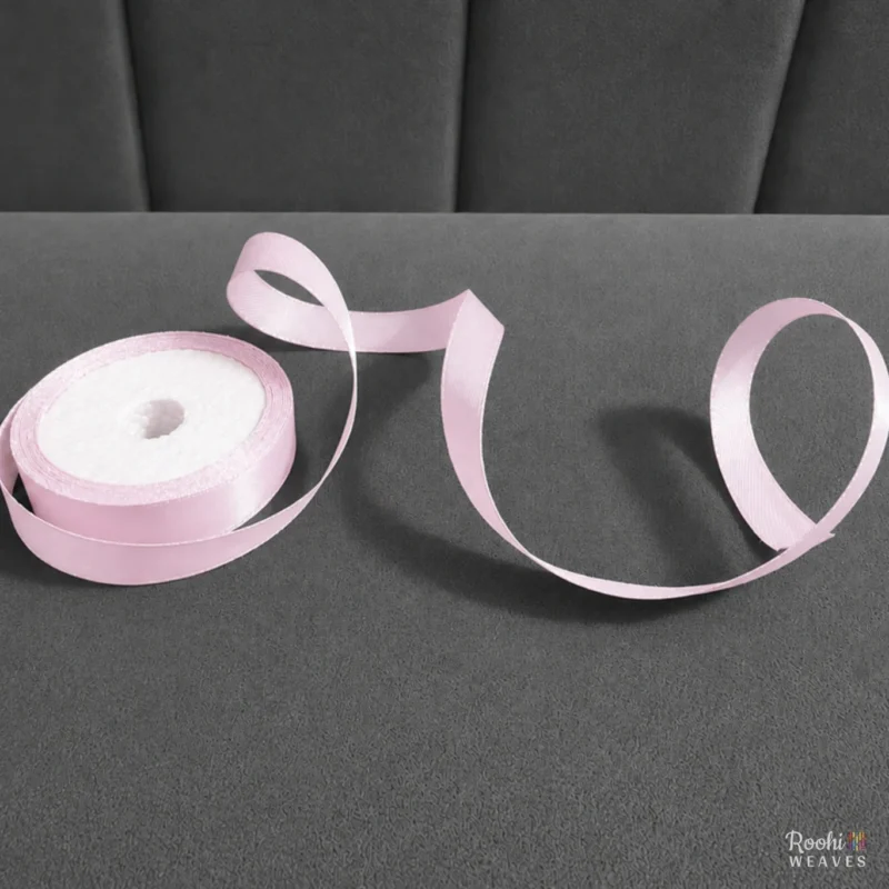 ''Baby Pink 0.5 inch mid range satin ribbon''>