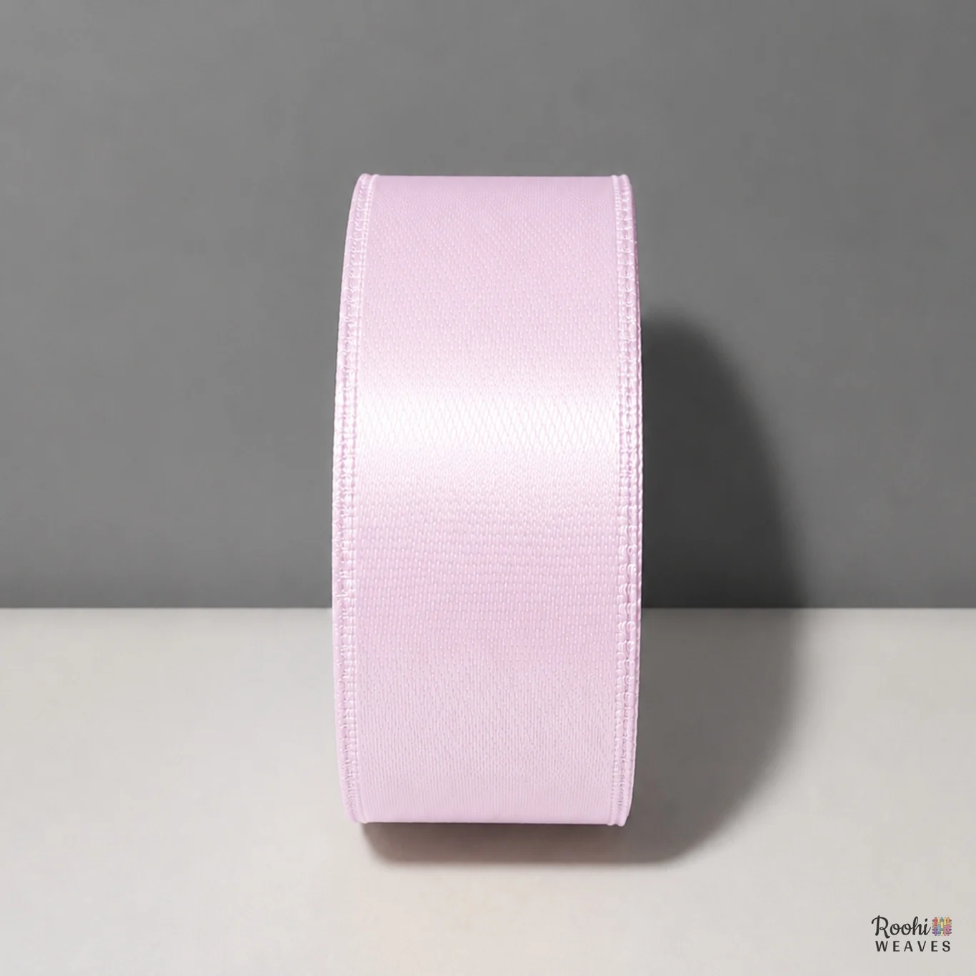 ''Baby Pink 1 inch mid range satin ribbon - roohi weaves''>