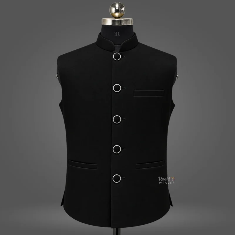 ''Black Premium Nehru Jacket''>