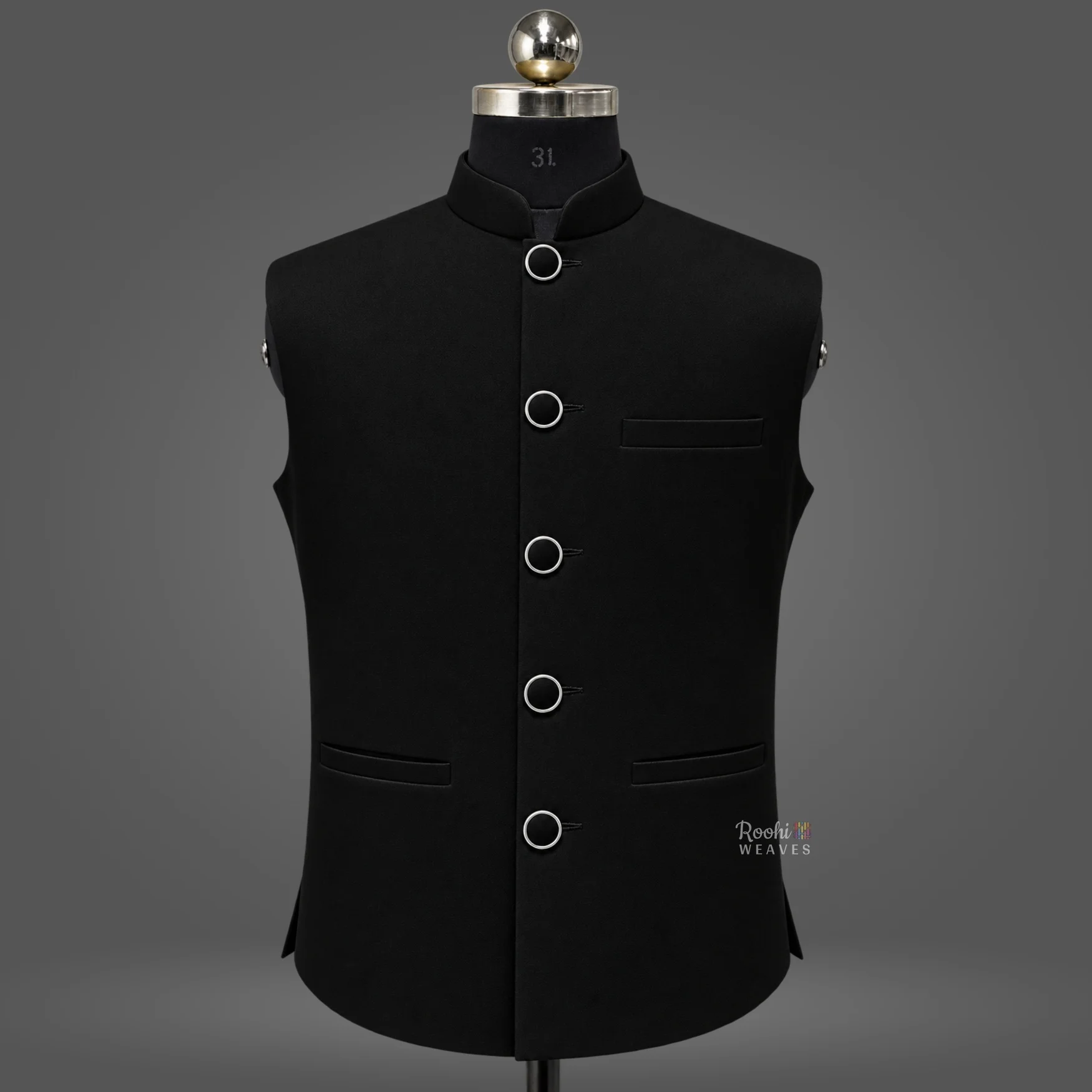 ''Black Premium Nehru Jacket''>