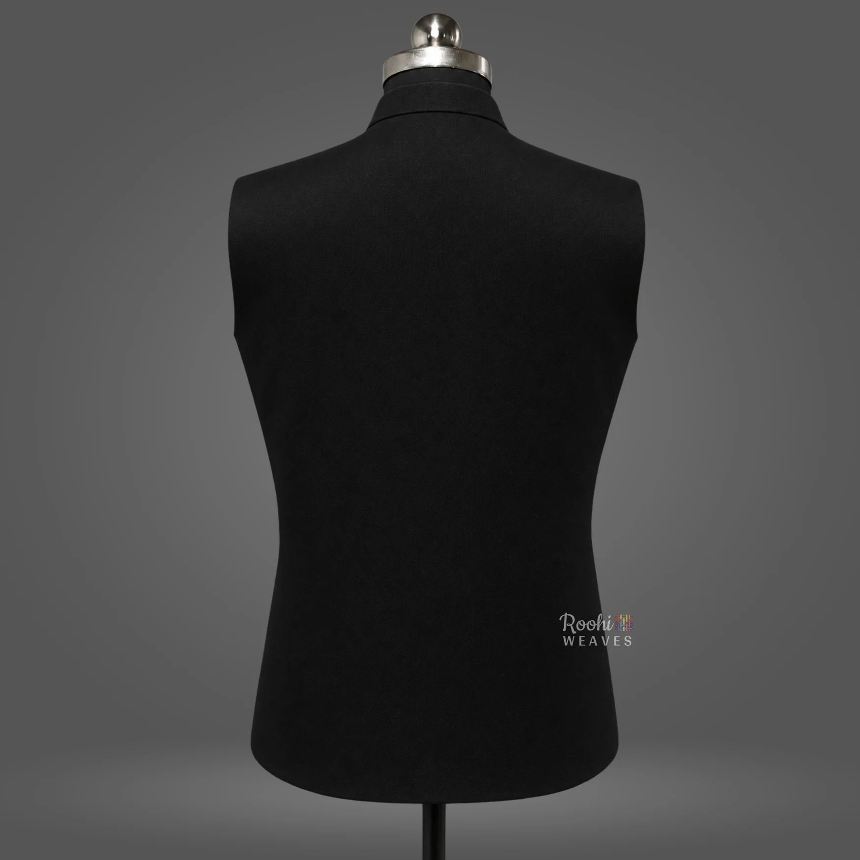 Black Premium Nehru Jacket – Classic Modi Jacket - Image 2