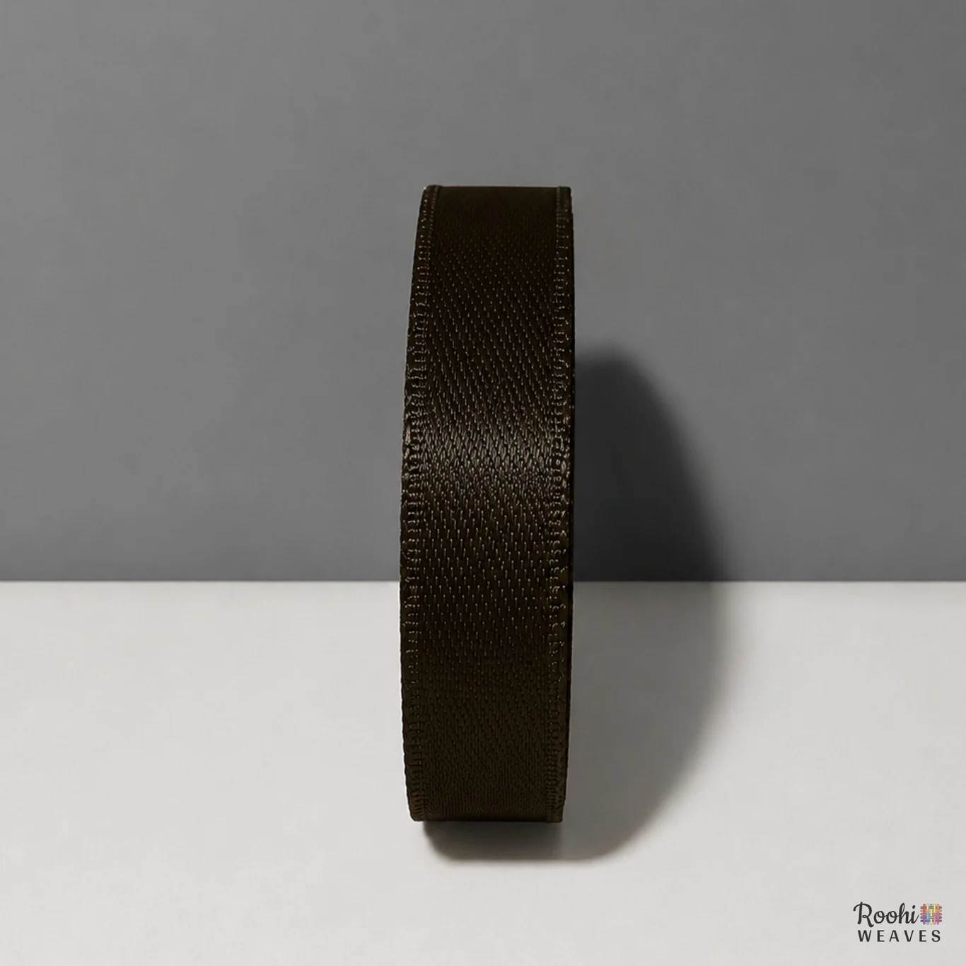 Dark Brown 0.5 Inch ''Mid Range Satin Ribbon - Roohi Weaves''>