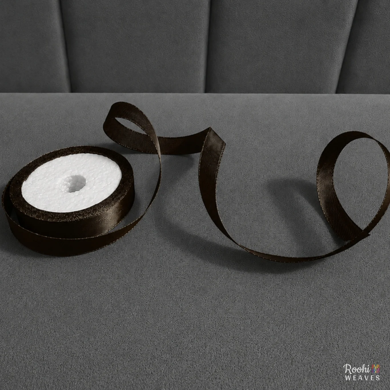 ''Dark Brown 0.5 Inch Mid Range Satin Ribbon''>