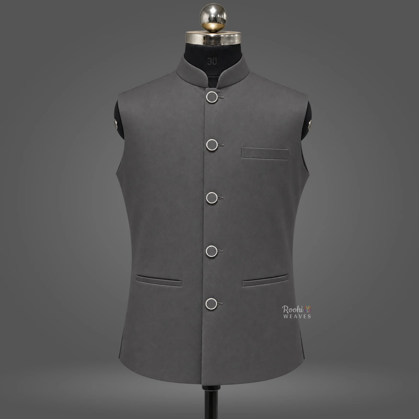 Dark Grey Premium Nehru Jacket