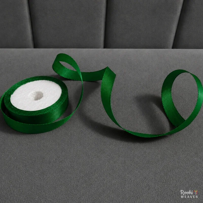 ''Green 0.5 Inch Mid Range Satin Ribbon''>