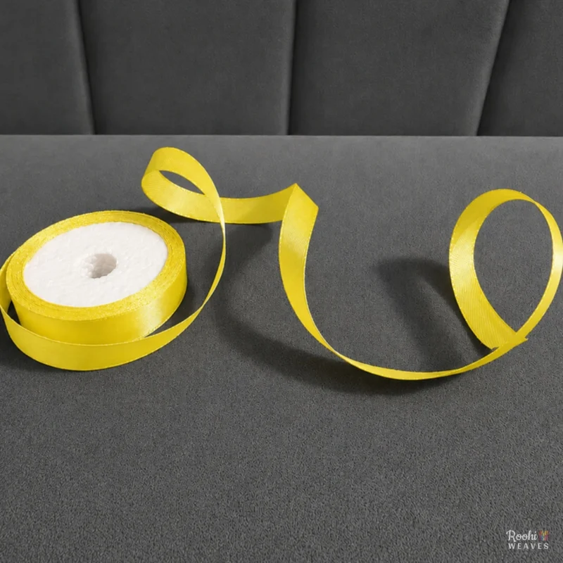''Lemon Yellow 0.5 Inch Mid Range Satin Ribbon''>