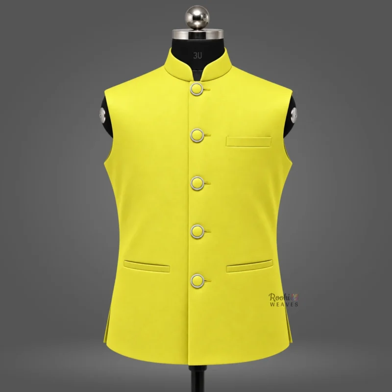 Lemon Yellow Premium Nehru Jacket
