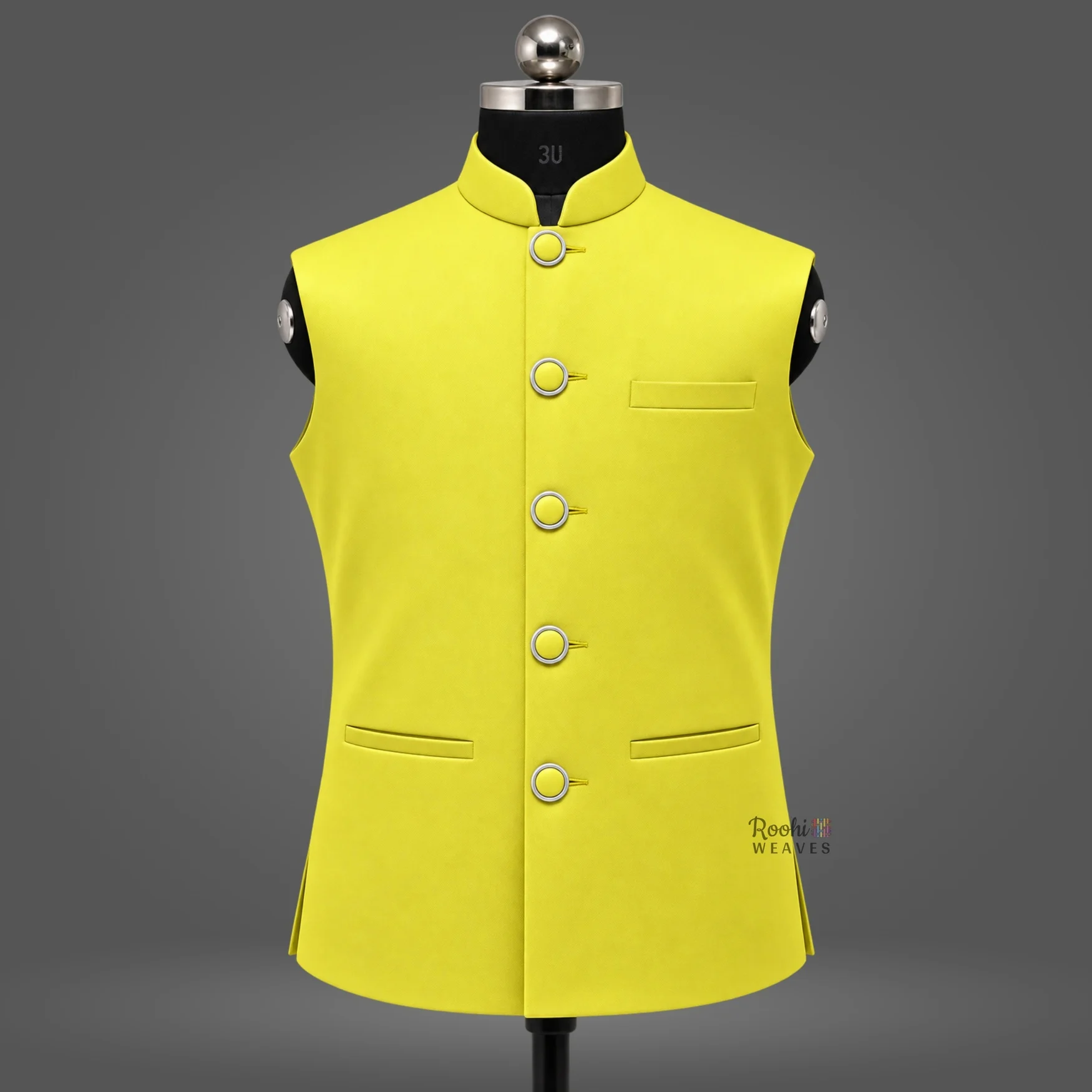 Lemon Yellow Premium Nehru Jacket